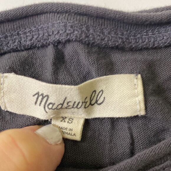Madewell Let's Sail Away Cotton T shirt XS Gray soft feel - Picture 8 of 12